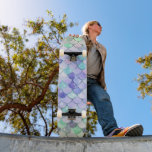 Mermaid Scales Girl's Skateboard<br><div class="desc">A cute skateboard for young girl's featuring a watercolor mermaid scales patter,  in pretty blues and purples.</div>
