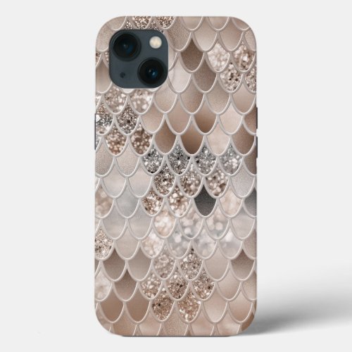 Mermaid Scales Glam 12 Faux Glitter decor art iPhone 13 Case