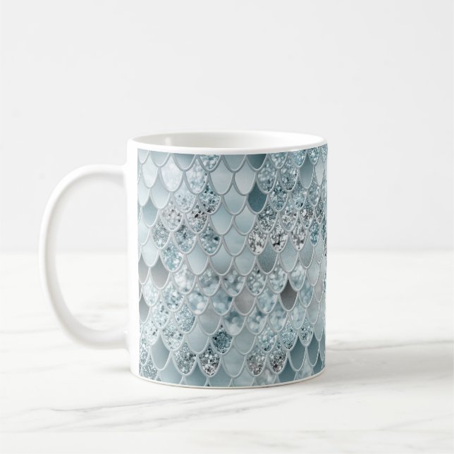 Mermaid Scales Glam #13 (Faux Glitter) #decor #art Coffee Mug (Left)