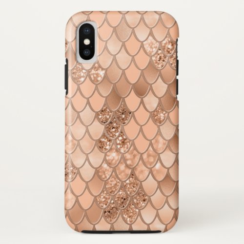 Mermaid Scales Glam 17 Faux Glitter decor art iPhone X Case