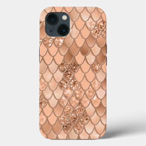 Mermaid Scales Glam 17 Faux Glitter decor art iPhone 13 Case