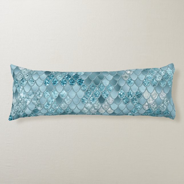 Mermaid Scales Glam #19 (Photo of Glitter Only) Body Pillow (Front)