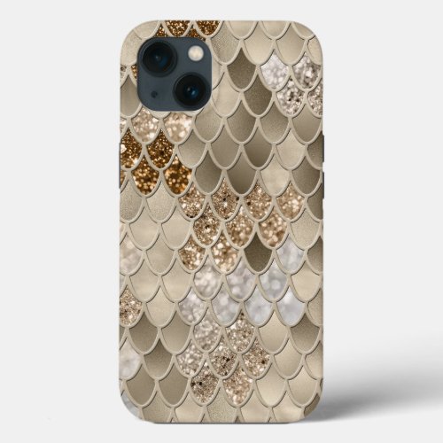 Mermaid Scales Glam 1 Faux Glitter decor art  iPhone 13 Case