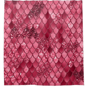 Mermaid Scales Glam #2 (Faux Glitter) #decor #art Shower Curtain
