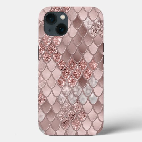 Mermaid Scales Glam 5 Faux Glitter decor art  iPhone 13 Case