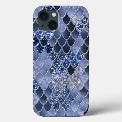 Mermaid Scales Glam 8 Faux Glitter decor art iPhone 13 Case