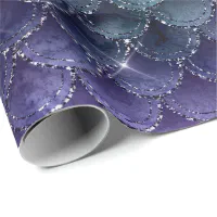 Wrapping Paper Roll Per Roll Purple Mermaid Scales Glitter - Temu