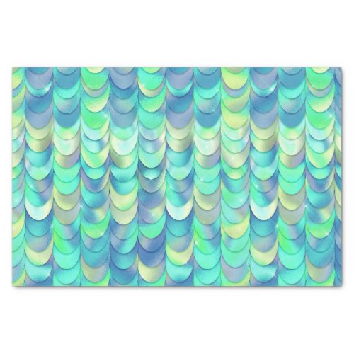 Mermaid Scales Green Iridescent  Metallic Tissue Paper