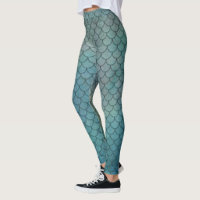 Mermaid Scales - Turquoise Blue | Leggings