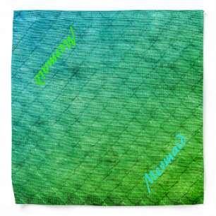 Mermaid Scales in Ocean Green and Blue Bandana