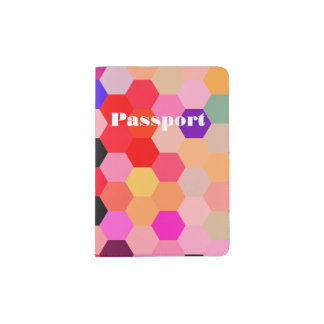 Mermaid Scales Lavender and Bittersweet Octagon Passport Holder