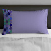 Mermaid Scales | Lavender Purple Aqua Teal Blue Pillow Case