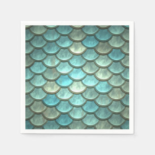 Mermaid Scales Mermaids Underwater Themed Party Napkins