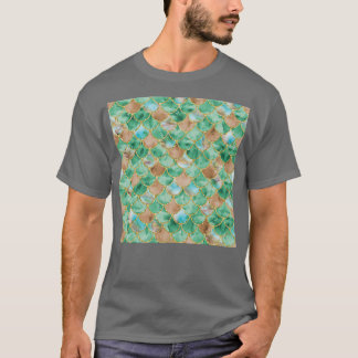 Mermaid Scales Neck Gator Brown Green Mermaid Scal T-Shirt