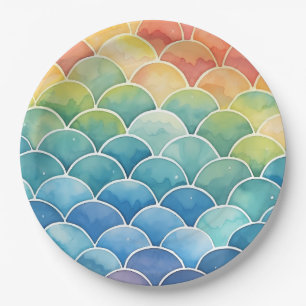 Mermaid Scales Paper Plates
