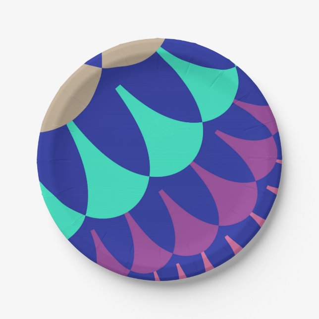 Mermaid Scales Paper Plates (Front)