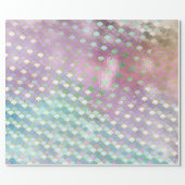 Mermaid Scales Pastel Gold Metallic Pink Wrapping Paper (Flat)