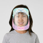 Mermaid Scales Pastel Pink Lilac Ombre Gold Kids&#39; Face Shield