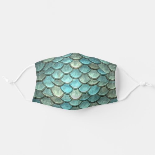 Mermaid Scales Pattern Adult Cloth Face Mask