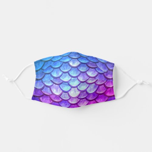 Mermaid Scales Pattern Ombre Adult Cloth Face Mask