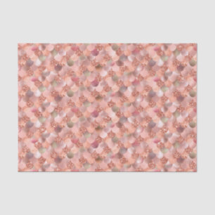 Mermaid Scales Rose Gold Pink Glitter Metallic Tissue Paper