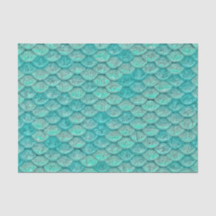 Mermaid Scales Sea Green Turquoise  Tissue Paper