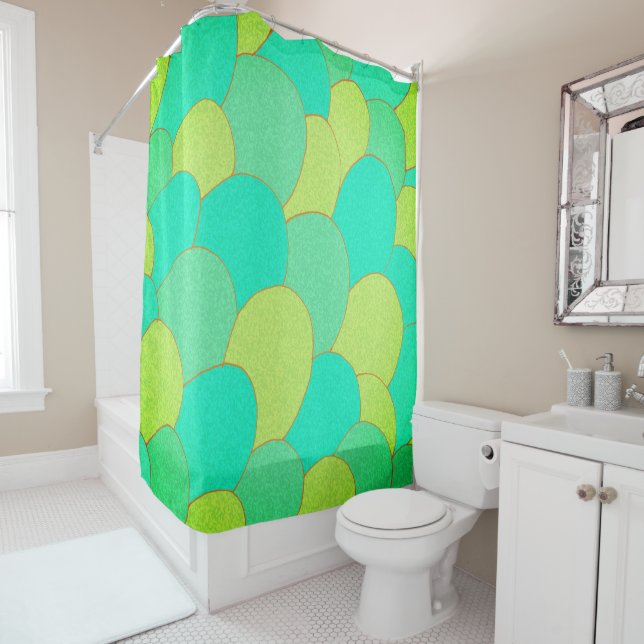Mermaid Scales Shower Curtain (In Situ)
