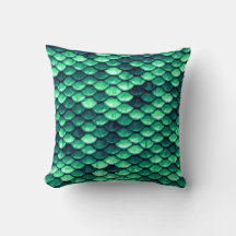 Mermaid Scales Throw Pillow