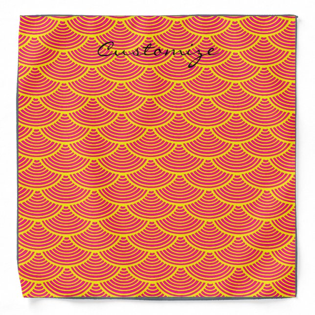 mermaid scales Thunder_Cove orange/red Bandana (Front)