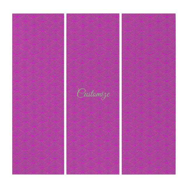 mermaid scales Thunder_Cove pink/purple Triptych (Front)