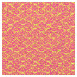 mermaid scales   Thunder_Cove red/yellow Fabric
