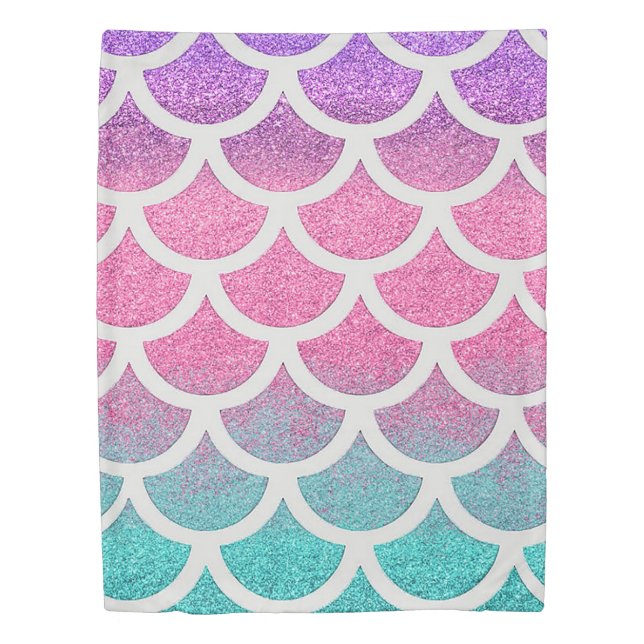 Mermaid Scales Twin Duvet Cover (Front)