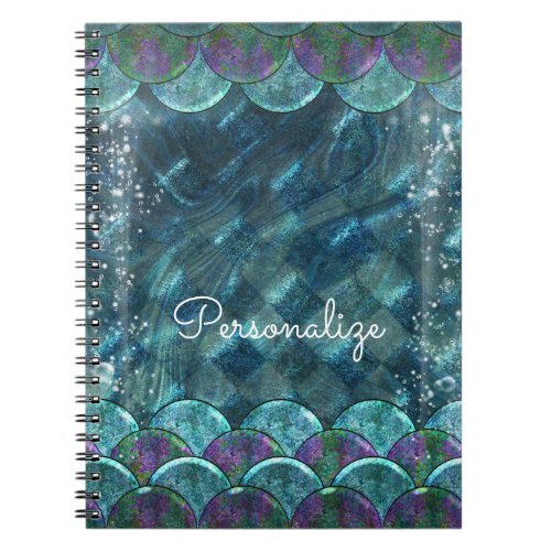 Mermaid Scales Under the Sea Enchanted Magical Notebook