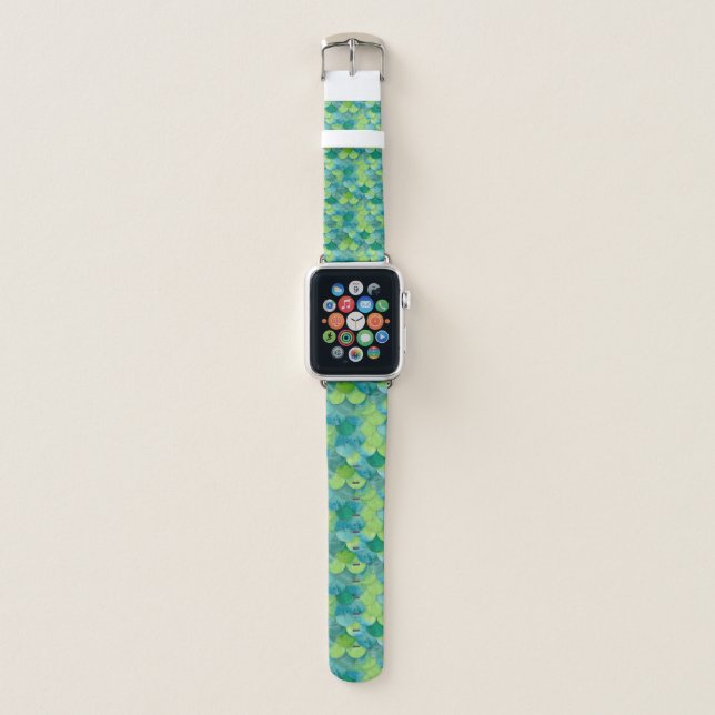 Mermaid Scales Vibrant WC Multi 2 Apple Watch Band (Front)