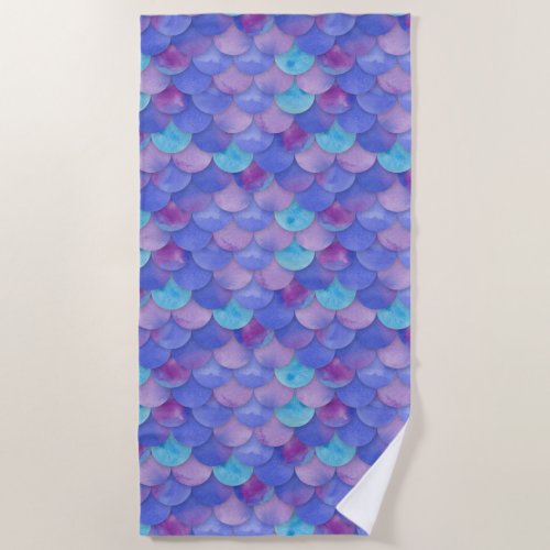 Mermaid Scales Vibrant WC Multi 4 Beach Towel