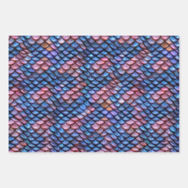 Mermaid Scales Wrapping Paper Sheets (Front)