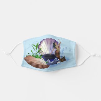 Mermaid sea cloth face mask