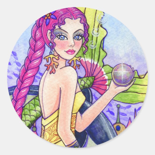 Mermaid Sea Fairy Fantasy Sticker Ann Howard (Front)