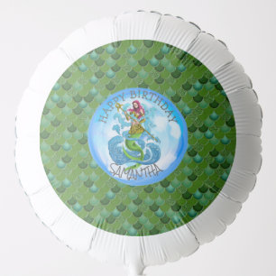Mermaid Sea Green Scales Balloon