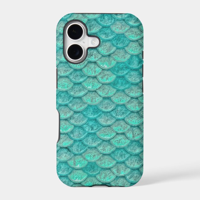 Mermaid Sea Green Scales Case-Mate iPhone Case (Back)