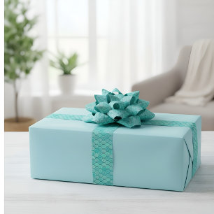 Mermaid Sea Green Scales Satin Ribbon