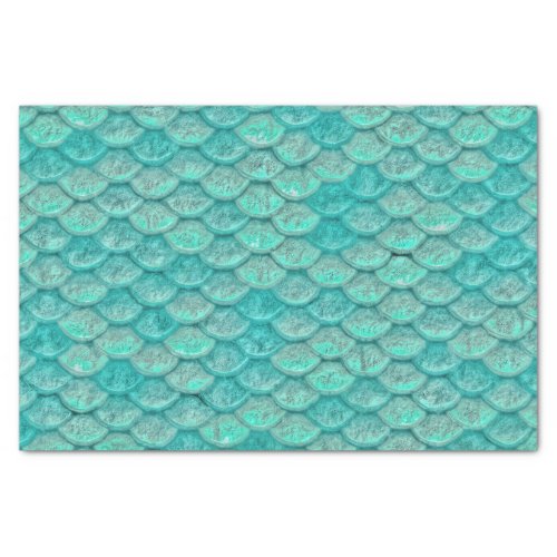 Mermaid Sea Green Scales Tissue Paper