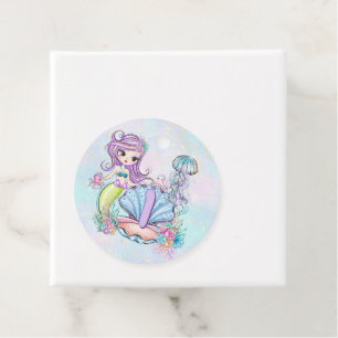 Mermaid Sea Life   Birthday Party with Custom Age Favor Tags