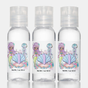 Mermaid Sea Life   Birthday Party with Custom Age Hand Sanitizer