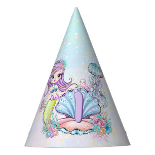 Mermaid Sea Life Birthday Party with Custom Age Hat