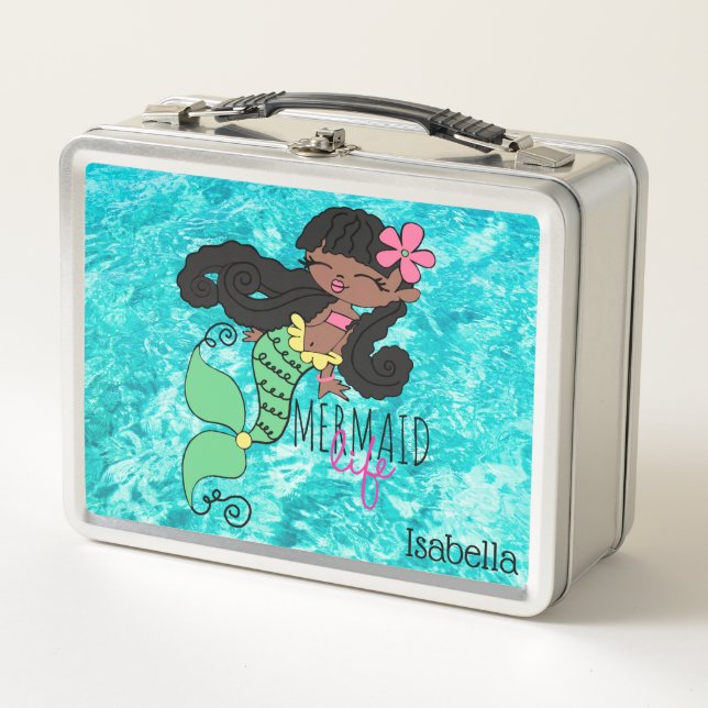 Mermaid Sea Life Metal Lunch Box (Front)