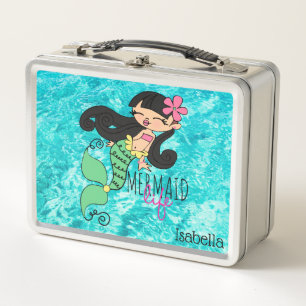 Mermaid Sea Life Metal Lunch Box
