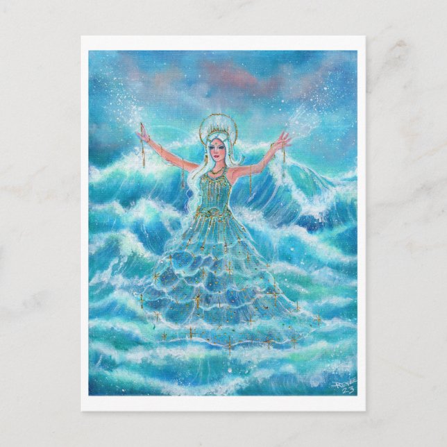 Mermaid sea nymph art by Renee Lavoie  Postcard (Front)