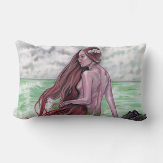 Mermaid sea rocks pillow 