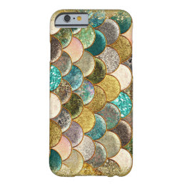Mermaid Sea Scales Beachy Mulit Color Glam Glitter Barely There iPhone 6 Case